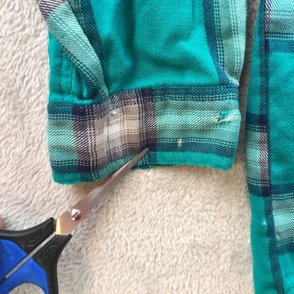 Levi's Mens Shirt Large Long Sleeve Plaid Button Up Classic Green Casual Y2K - Picture 6 of 16